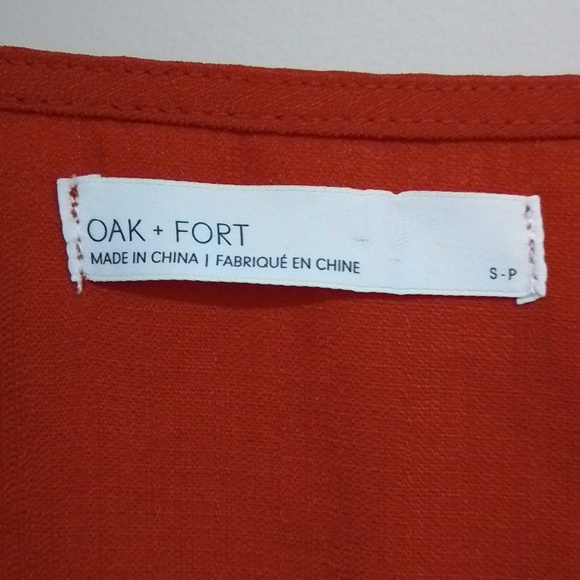 D2 Oak + Fort S sleeveless rust orange maxi dress with pockets - Picture 4 of 7